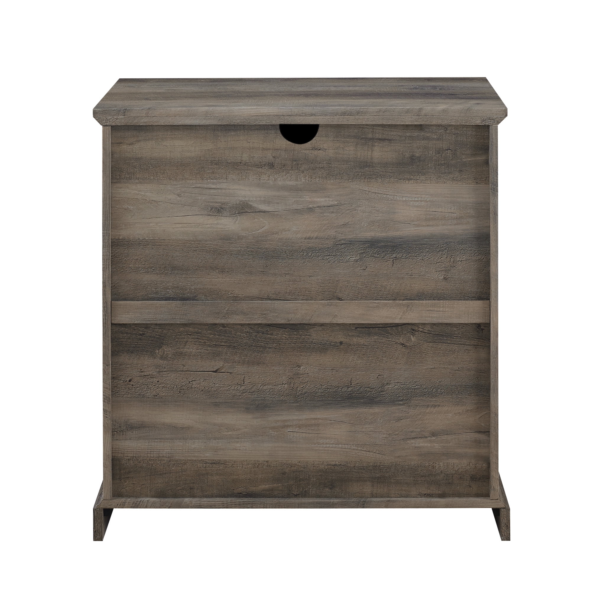 Manor Park Farmhouse Glass Door Accent Cabinet, Grey Wash