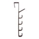 thumbnail image 4 of Colgador de puerta con 5 ganchos, estante organizador portátil multifuncional detrás de puerta para colgar ropa, toals, abrigos, baño, cocina Café Macarena Colgador de puerta, 4 of 6