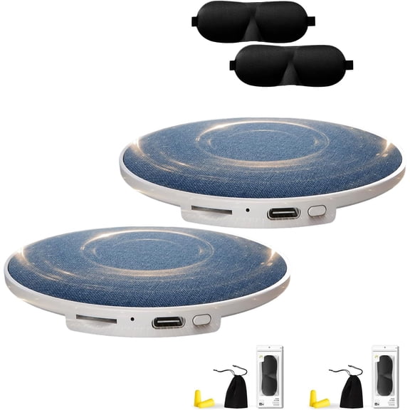 Ultra-Thin Bluetooth Pillow Speaker for Sleeping, Pillow Speaker for Sleeping, Bone Conduction Wireless Bluetooth Sleep Aid, for Side Sleepers and Deep Sleep (2 Set)