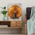 thumbnail image 5 of Qisvanset 12x16 Inch White Wood Tree Ring Canvas Wall Art, Abstract Minimalist Boho Modern Decor, 5 of 5
