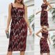 thumbnail image 2 of Vestido ajustado de lentejuelas con falda de tubo y cuello de tirantes sin mangas informal a la moda de verano para mujer Pompotops  qwe13401, 2 of 9
