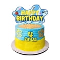 thumbnail image 4 of Adornos de pastel de Bob Esponja de dibujos animados, tema Bob, decoración de pastel amarillo para Baby Shower, decoraciones de bandera de pastel de fiesta de cumpleaños para niños y niñas, 4 of 5