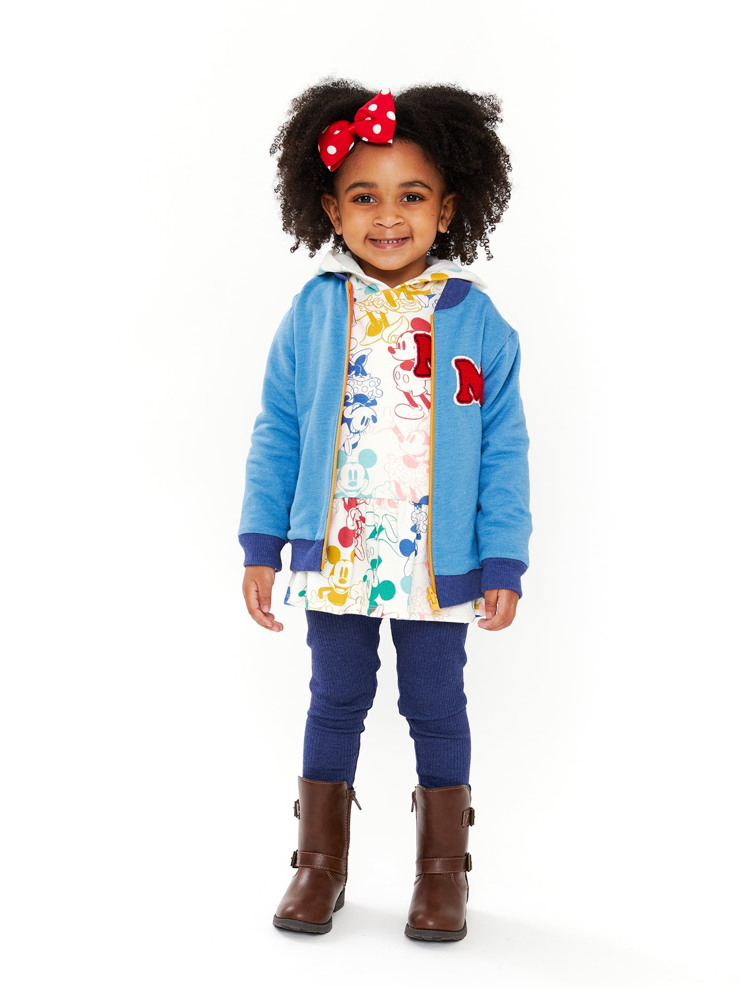 Minnie Mouse Baby and Toddler Girls Reversible Denim Jacket, Sizes 12M-5T