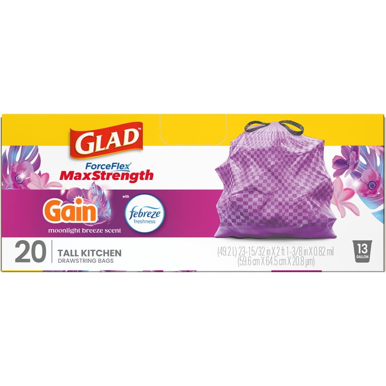 Glad ForceFlex MaxStrength 13-Gallon Drawstring, Gain photo 5