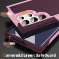thumbnail image 4 of Designed for Samsung Galaxy S23 Ultra Case 2 in 1 Gift Militay Grade Drop Protective Rugged Heavy Duty Cover Shockproof Case for Galaxy S23 Ultra Phone Case for women men boy girl (Pink+Rose Red), 4 of 17