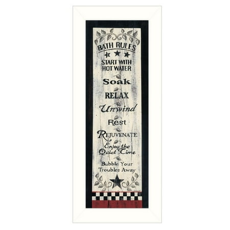 Bath Rules By Linda Spivey Printed Wall Art Ready To Hang