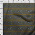 thumbnail image 2 of oneOone Georgette Viscose Fabric Leaves & Floral Block Print Fabric BTY 42 Inch Wide, 2 of 4
