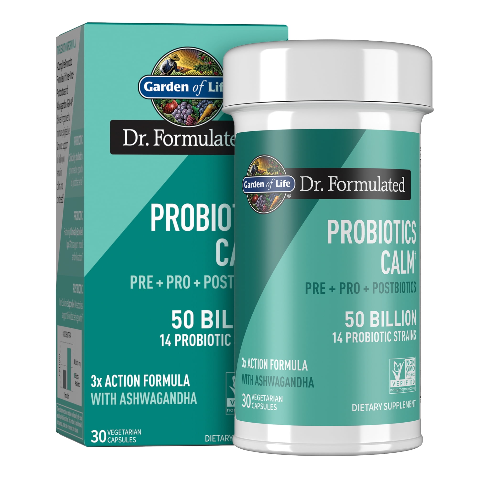 Garden of Life Dr. Formulated Probiotics Calm, 30 Vegetarian Capsules