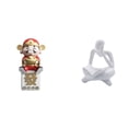thumbnail image 1 of Estatua del Pensador de para año Nuevo. Ideal para mesa, sala de estar, estante, oficina o librero. Figura decorativa abstracta de la suert, 1 of 8