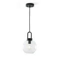 thumbnail image 4 of (2 pack) Better Homes & Gardens 59” Black Pendant Ceiling Light, Metal Base Glass Shade, LED Bulb Included, 4 of 14