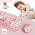 thumbnail image 4 of Combo de teclado y ratón GTSP Pink Typewriter Wireless, 4 of 6