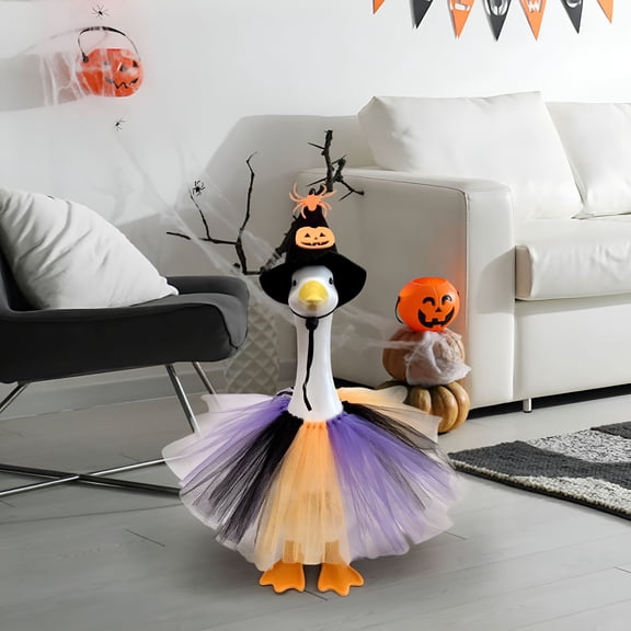 TELOLY Porch Goose Outfits for 23"/17'' Lawns Goose Statue Birthday Halloween Christmas Fall Goose Clothing Costume for Outdoor Garden Yard Decor