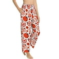 thumbnail image 2 of Uemuo Hand Drawn Tomatoes Pattern Women's Wide Leg Palazzo Lounge Pants with Pockets Light Weight Loose Comfy Casual Pajama Pants-Large, 2 of 9