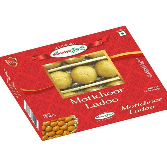 Motichoor Ladoo 12 oz - Himalya Fresh - All Natural - Indian Sweet / Desserts.