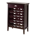 thumbnail image 4 of Kings Brand Furniture Wood Buffet Wine Rack Cabinet with Drawer, Dark Cherry, 4 of 4