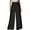 Black, variant on QUYUON Womens Scrub Pants Sale Casual Pants High Waist Solid Color Comfortable Button Decoration Women Work Pants Long Pant Leg Length Workwear Style P2452 White S