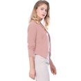 thumbnail image 4 of Día de San Patricio Chaqueta Corta Casual De Negocios De Oficina De Trabajo Sin Cuello Para Mujer Rosa XL, 4 of 6