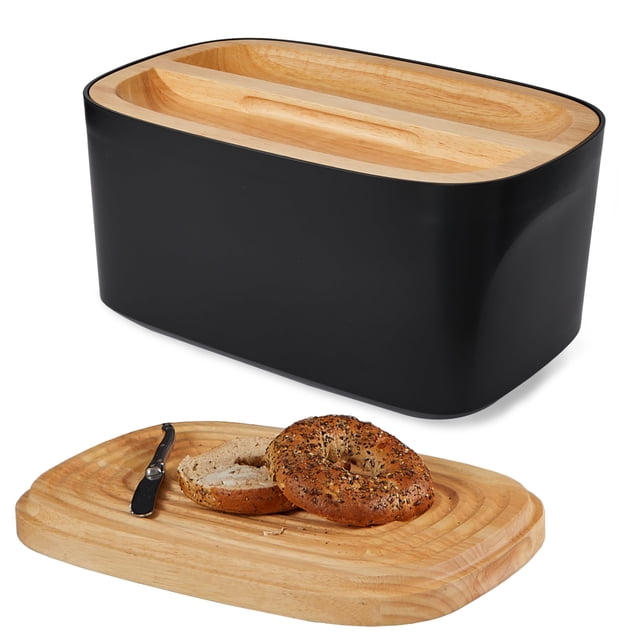 Caja para pan Sonder Los Angeles Union, tamaño grande, con tabla de cortar