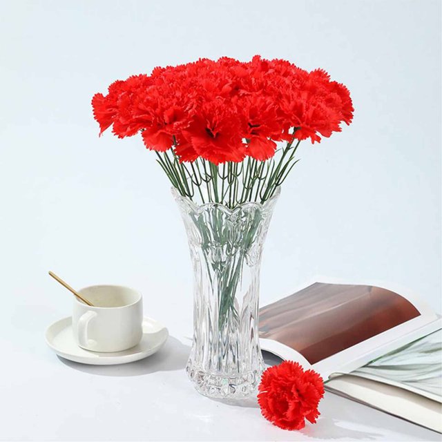Xihbxyly Clavel Artificial, Flor de Plástico de Alta Calidad, Colores Brillantes de Larga Duración, Diseño Resistente Al Agua, Decoración Del Hogar o Exhibición Comercial, Perfecto para El Día de La