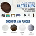 thumbnail image 6 of Hemoton Furniture Cups Round Caster Non Skid Coasters Rubber Pads Carpet Legs Hardwood Floors Wheel Stoppers, 6 of 6