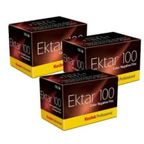 3 X Kodak Ektar 100 Professional ISO 100, 35mm, 36 Exposures, Color Negative Film