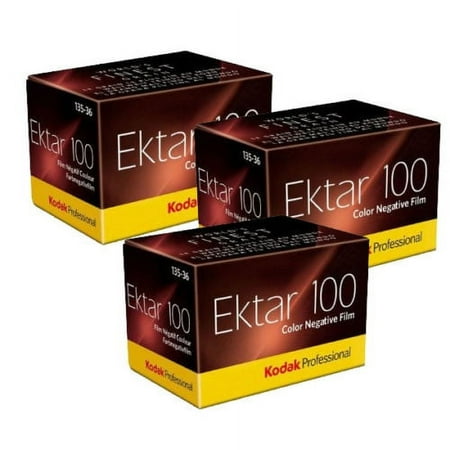 3 X Kodak Ektar 100 Professional ISO 100 35mm 36 Exposures Color Negative Film