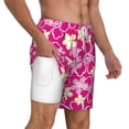 thumbnail image 3 of Picia Vintage Flowers pattern Mens Swim Trunks with Compression Liner Stretch Beach Shorts Quick Dry with Zipper Pockets No-Chafing Board Shorts-XX-Large, 3 of 9