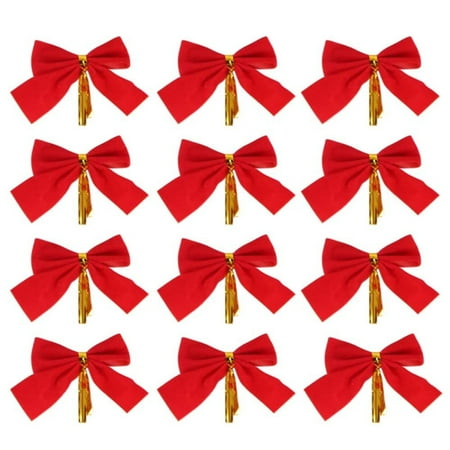 

Christmas Mini Glossy Bows Christmas Ornament For Christmas Tree Crafts Home Decoration DIY Making (Multiple Colors)