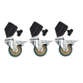 thumbnail image 1 of Ruedas giratorias para soporte de luz de 3 piezas con freno, buenas para el transporte, duraderas. Tubo de 25 mm de diámetro de 2 pulg., 1 of 9