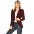 thumbnail image 2 of Women's Classic Draped Open Front Blazer Casual Workwear Long Sleeve Jacket, 2 of 5