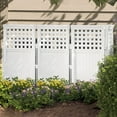 thumbnail image 5 of Suncast FS4423D Outdoor Patio 4 Panel Screen Enclosure Gated Fence, Plastic, White, 44 in H x 24 in D, 5 of 9