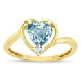 thumbnail image 2 of Star K � Genuine Sky Blue Topaz Heart Bypass Love Knot Promise Ring, 2 of 9