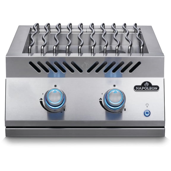 Napoleon Built-In 700 Series Propane Dual Range Top Burner with Stainless Steel Cover - BIB18RTPSS