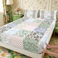 thumbnail image 3 of Manfei Boho Paisley Fitted Sheet Queen 3-Piece,Floral Plaid Dots Stripes Bedding,1 Fitted Sheet and 2 Pillowcases, 3 of 6