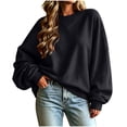 thumbnail image 2 of TGSLY Women's Batwing Long Sleeve Sweatshirt Lightweight Crew Neck Drop Shoulder Fall Tops Relaxed Casual Solid Color Workout Pullovers M, 2 of 7