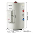thumbnail image 3 of VEVOR 6 Gallon Electric Tank Water Heater, 1600W Point-of-Use Hot Water Heater with LED Display, Knob Control, Top Outlet, 120V Storage Design with T&P Valve for Studio Apartments, RVs, Gray, 3 of 9