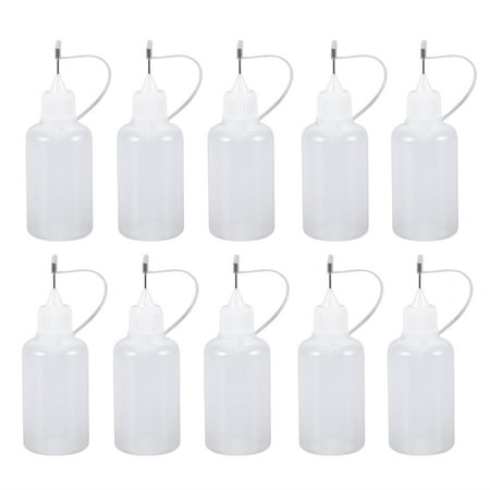 

Hemoton 10Pcs 30ml Needle Tip Glue Bottle Applicator DIY Quilling Tool Precision Bottle (White)