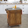 thumbnail image 2 of Homestyles Cottage Oak Wood Cart with Salt and Pepper Granite Top, 2 of 2