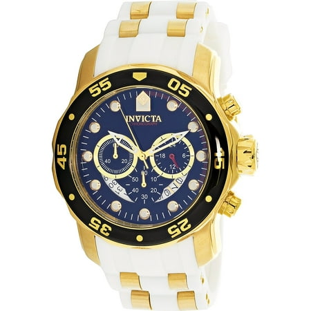 Chronograph White Polyurethane - 20289 Pro Diver Chronograph Mother of Pearl White Polyurethane Men Watch