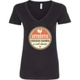 thumbnail image 3 of Inktastic Chicken Farmer Women's V-Neck T-Shirt, 3 of 5