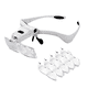 thumbnail image 1 of Gafas con Diadema Iluminadas con LED, Lupa con 5 Lentes Intercambiables de 1,0X/1,5X/2,0X/2,5X/3,5 X para Reparación de Herramientas y Lectura, 1 of 6