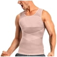 thumbnail image 1 of pstuiky Camiseta sin mangas para hombre, Fajas moldeadoras para hombre, corsé elástico de cintura alta, sin mangas, cuello redondo Camisas de hombre l, 1 of 2