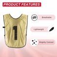 thumbnail image 5 of Uxcell Soccer Training Vest, Team Sports Pinnies Reversible Numbered Soccer Practice Pennies X-Large Gold, 5 of 7
