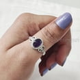 thumbnail image 6 of Natural Amethyst Ring, Amethyst Gemstone Ring, February Birthstone, Tiny Bohemian Ring, 925 Sterling Silver, Designer Women Ring, Christmas Thanksgiving, Handmade Statement Jewelry, Natural Amethyst, 6 of 8