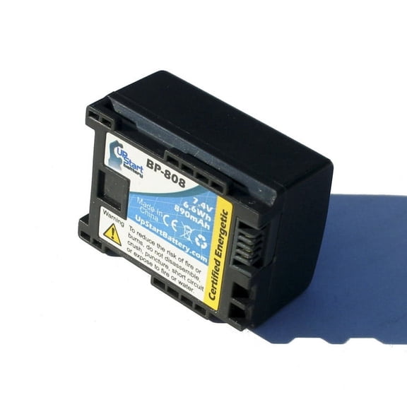 Canon FS10 Battery - Replacement for Canon BP-808 Digital Camcorder Battery (Decoded, 890mAh, 7.4V, Lithium-Ion)
