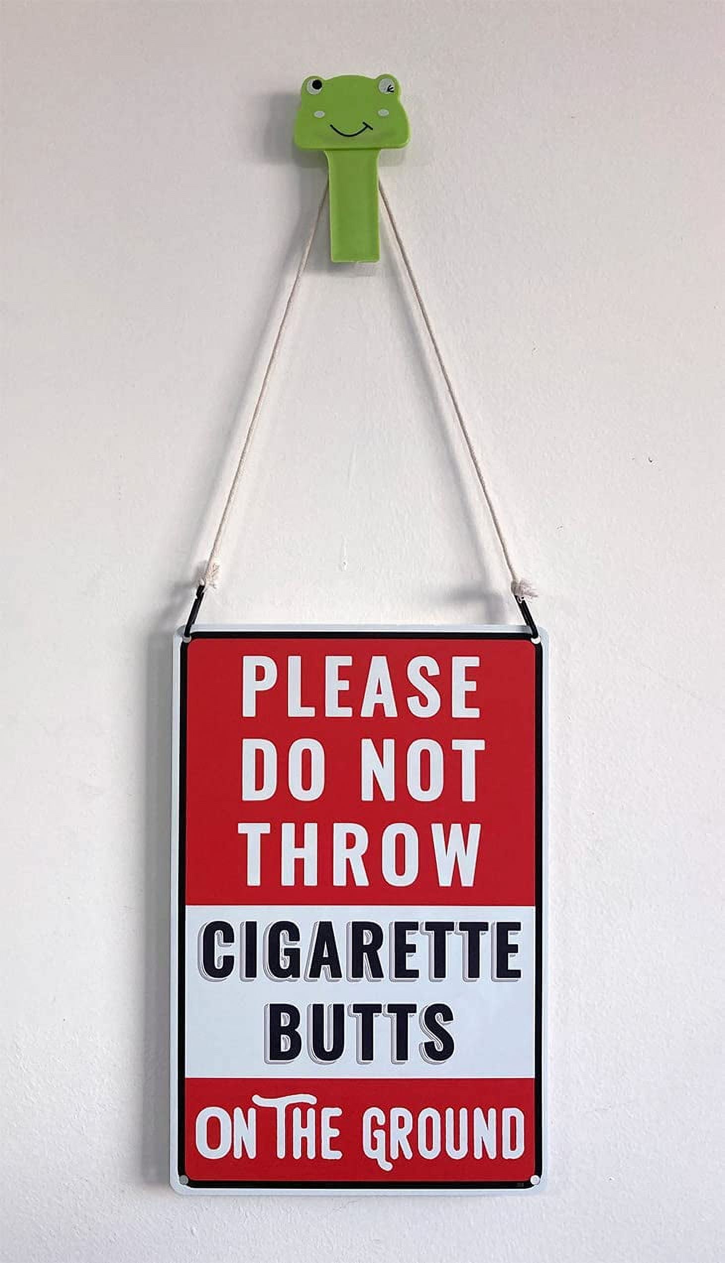 do not throw cigarettes on the ground sign Please Do Not Throw Cigarette Butts On The Ground Sign (073)