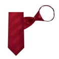 thumbnail image 2 of Jacob Alexander Men's Stripe Tonal Pre-Tied Zipper Neck Tie - Red, 2 of 5