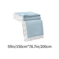 thumbnail image 3 of Fresh Lace Waltz Summer Quilt | 200x150 cm Lightweight Polyester | Cooling Comfort for Hot Nights | Machine Washable | Green, Gray, Light Blue, White Options, 3 of 6