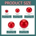 thumbnail image 2 of 1860pcs 5 Sizes Vase Filler Pearls Undrilled Pearl Beads 2.5/4/5/6/8mm Acrylic Pearl Beads Floating Bead No Hole Pearls for Vase Filler Makeup Brush Holder Party Decor Black/White/Red DIY, 2 of 6
