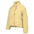 thumbnail image 2 of Veste Matelassée pour Femmes, Comdrip une Courte Veste Rembourrée en Coton Colorée Conçue pour les Femmes avec une Sensation de Pain Veste pour Femmes Jaune P, 2 of 5